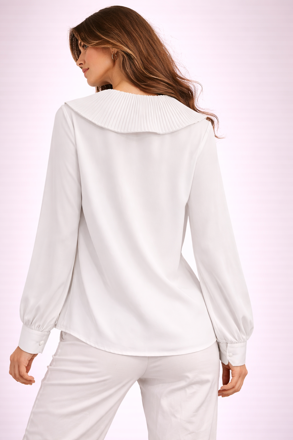 Camicia Donna Elegante con Rouches Plissettate