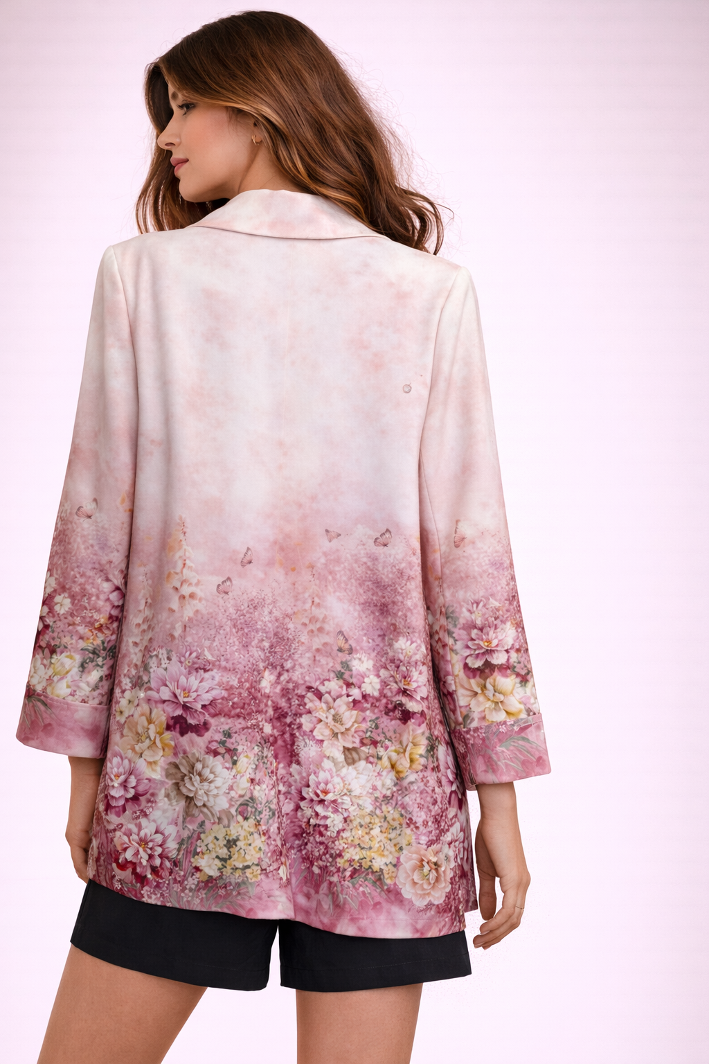 Blazer donna con stampa floreale