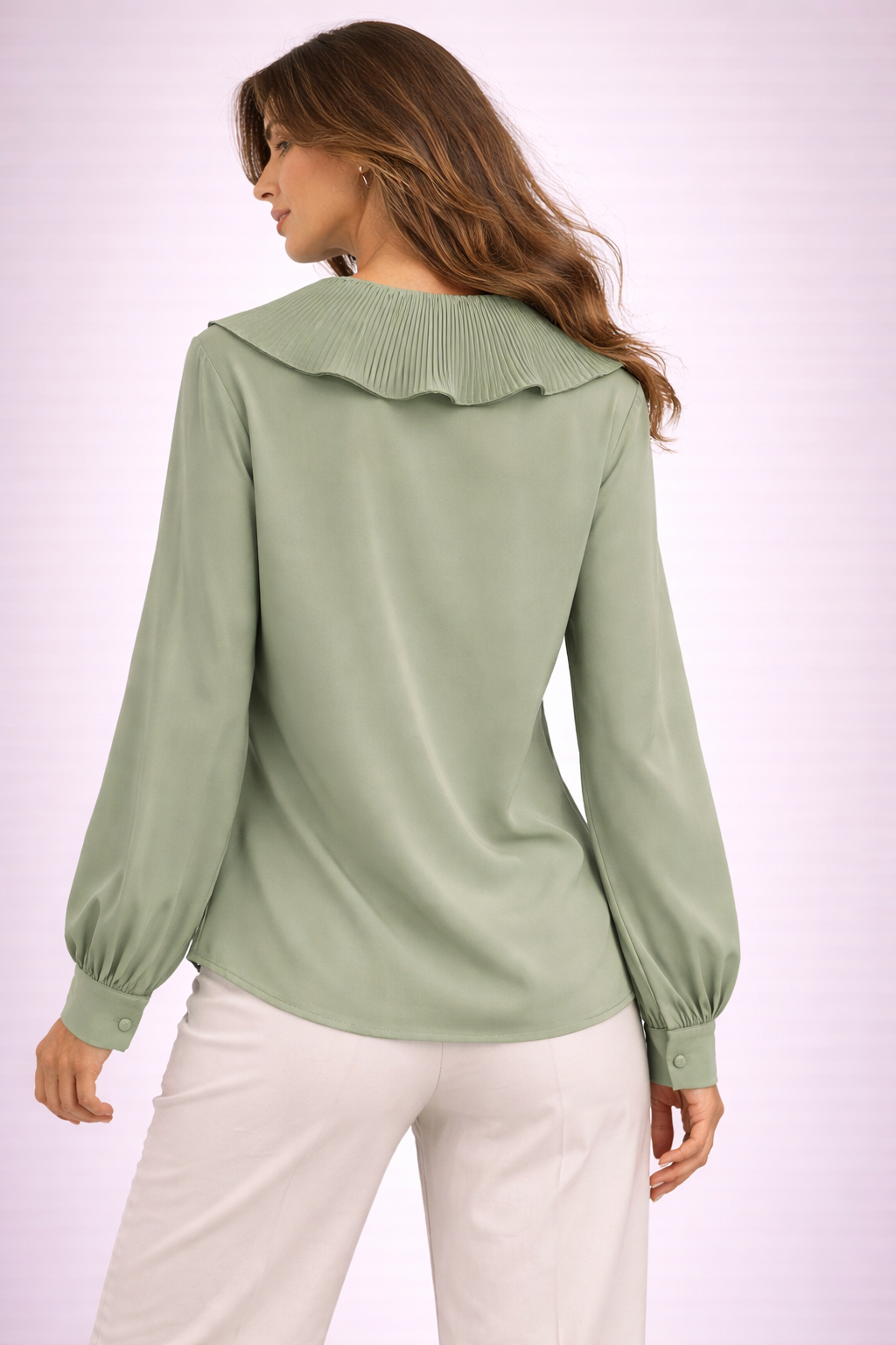 Camicia Donna Elegante con Rouches Plissettate