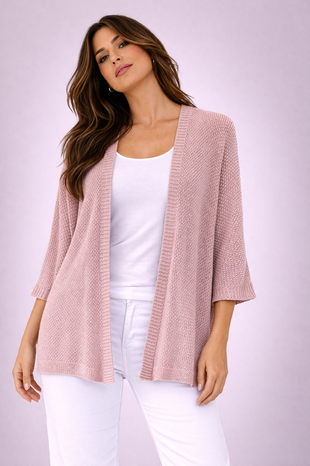 Cardigan donna leggero aperto